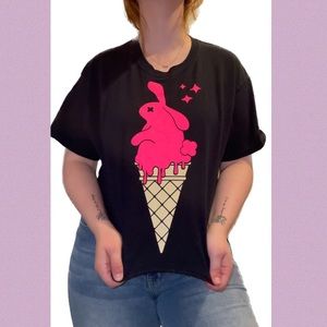 Custom Ironed On Black T-Shirt, worn only a couple times